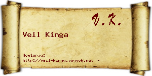 Veil Kinga névjegykártya